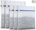 Heavy-Duty Honeycomb Mesh Laundry Bags, 5-Pack (3×12x16" + 2×16x20"), Delicates Protector for Lingerie & Baby Clothes