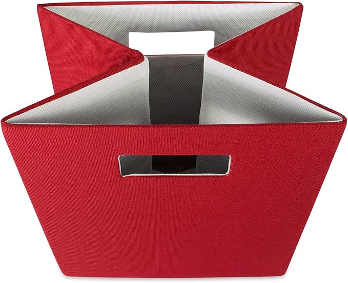 DII Collapsible Polyester Storage Cube, Solid, Lightweight and Durable, Small Square, 11x11x11, Rust