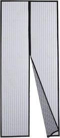 DOOREASY Magnetic Screen Door, Heavy Magnets, Loop Fully Sewn Top-to-Bottom Seal Screen Door Curtain,Quick Close No Slightest Gap(Fits Doors Up to 37"x82") Black