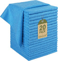 Microfiber Cleaning Cloth, 20 Pack Reusable Microfiber Towels for Cars Lint Free Cleaning Shop Towel Rags for Home Kitchen Automotive Bar Mechanic Restaurant Garage, 11.5"x 11.5", Blue