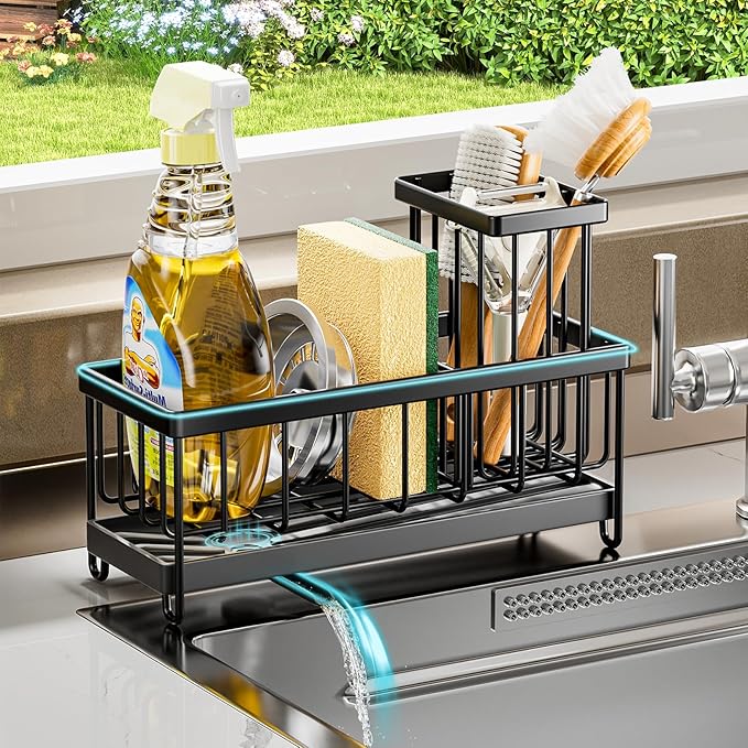 Sponge Holder for Kitchen Sink - Sink Organizer and Caddy for Home and Kitchen Storage Organization