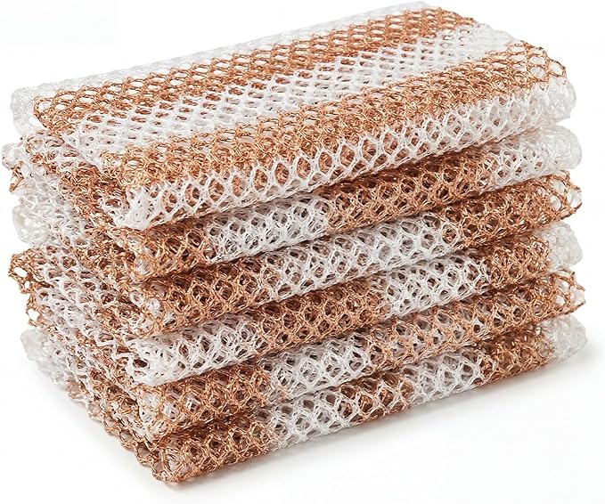 Modu 6 Pack EcoCorn Dish Sponges Scrubbers – 100% Corn Fiber, Biodegradable Kitchen Scrub Pads for Multipurpose Household Cleaning, Odor-Free, Plastic-Free Kitchen Mesh Net (Thin & Foamy 6 Count)
