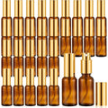 Roshtia 30 Pcs 1 Oz/ 30 ml Amber Glass Spray Bottle Refillable Perfume Atomizer Clear Decorative Empty Bottles with Fine Mist Sprayer Pump for Face Body Travel