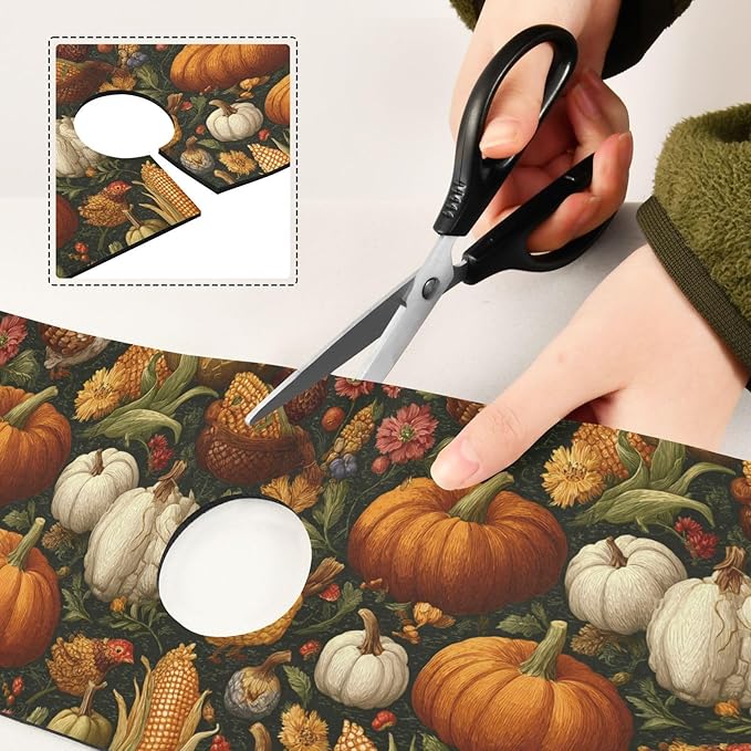 Vintage Pumpkin Flower Mapkle Leaves Fall Kitchen Sink Splash Guard Sink Faucet Mat Faucet Handle Drip Catcher Drain Mats for Kitchen Bathroom Countertop Absorbent Dish Drying Pad 2P