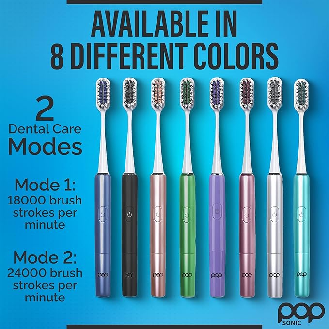 Go Plus Sonic Toothbrushes for Adults w/Electric Toothbrush Case - Electric Toothbrush for Adults & Kids - Sonic Toothbrush w/ 2 Speeds - 18000-24000 Vibrations Per Minute (Punchy Purple)