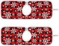 2 Pack Faucet Splash Catcher Checkered Snowflake Sink Mat for Faucet Absorbent Kitchen Splash Guard Drip Catcher for Farmhouse Barthroom Bar, S