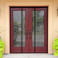 Fiberglass Magnetic Screen Door, Self Sealing Magnets Door Screen, Reinforced Heavy Duty Mesh Net Closure for Sliding Door, Patio, Bedroom-Hands Free, Fit Doors Size Up to 60 x 80 Inch, Black
