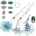 Electric Bathroom Scrubber with Long Handle, Electric Spin Scrubber Brush for Shower, Bathtub, Tile, Floor Cleaning-with Adjustable Handle & LCD Display for Easy Cleaning