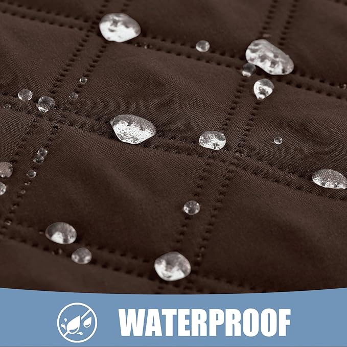 Smiry Waterproof Dog Bed Cover Pet Blanket, Soft Washable Dog Blanket for Furniture Bed Couch Sofa Reversible, Checkered (52"x82", Chocolate/Dark Grey)