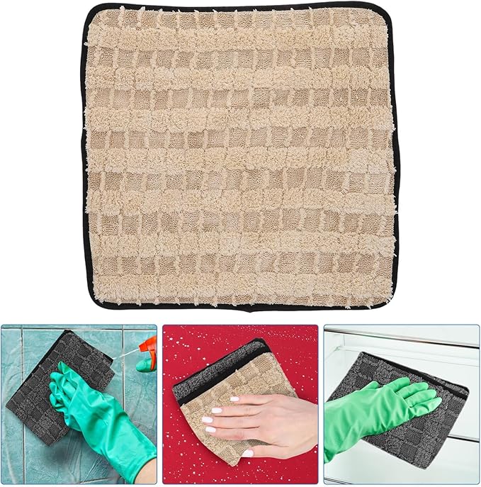 NUOBESTY Super Absorbent Microfiber Car Drying Towels 2pcs 40x40cm Coral Fleece Cleaning Cloths for Car Wash and Drying