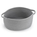 Cute Woven Storage Basket with Handle, Baskets for Gifts Empty, Gift Baskets for Valentines Day Birthday Baby Shower Raffle Burr Fundraiser, Decorative Organizer Box for Baby Toy Pet