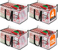 Clear Heavy Duty Extra Large Moving Bags, Reinforced Handle and Double Zipper Storage Bags, Packing Bags Alternative (4 Packs)