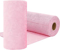Microfiber Cleaning Cloth Roll,75 Pack Reusable Tear Away Microfiber Towels,Ultra Absorbent Dish Rags for Car,Home,Garage or Shop (Pink)