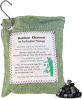 Bamboo Charcoal Air Purifying Bag, Activated Charcoal Odor Absorber Moisture Absorber Car Fresheners Odor Eliminator for Home Car Closet Refrigerator Shoe Smell Remover Gym Bag Deodorizer, Green