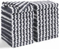 Homaxy 18 Pack Kitchen Dish Cloths, Ultra Soft and Absorbent Dish Towels, Reusable Fast Drying Microfiber Cleaning Cloth, Coral Velvet Wave Design No-lint, 10 x 10 inches, Dark Grey