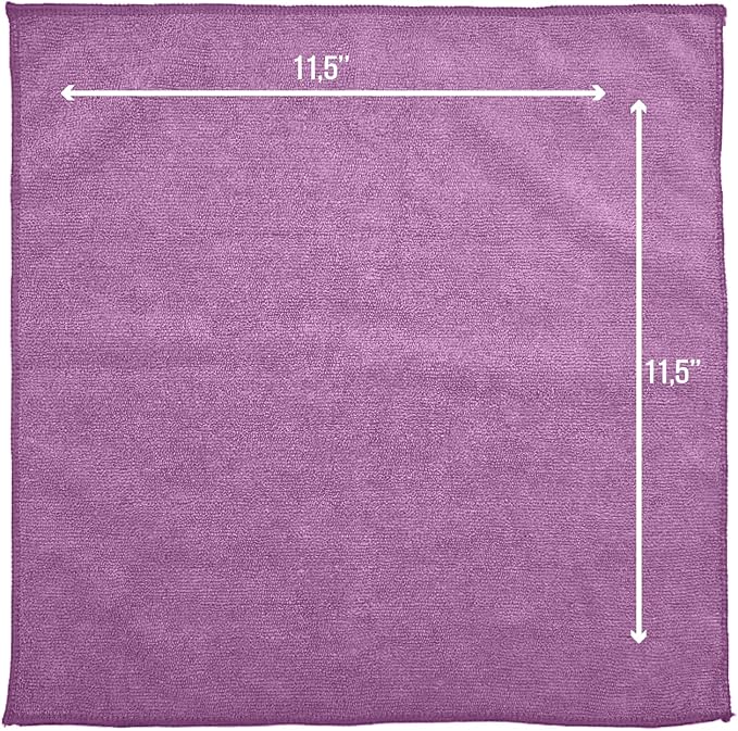 GREEN LIFESTYLE Chamois Cloth, Microfiber Cleaning Cloth 750 Pack, Borderless Towels Cleaning, Car Microfiber Towel, Drying Car Wash Towels (11.5" x 11.5", Multicolor)