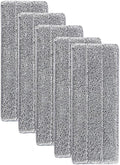 Generic Reusable Mop Pads, 12.6"" X 4.7"" Flat Mop Pads, 5/10 Pack Floor Mop Pads Refills Wet Mop Pads, Washable & Reusable Cloth Mop Head Replacements Microfiber Mop Cleaning Pads (5PC)