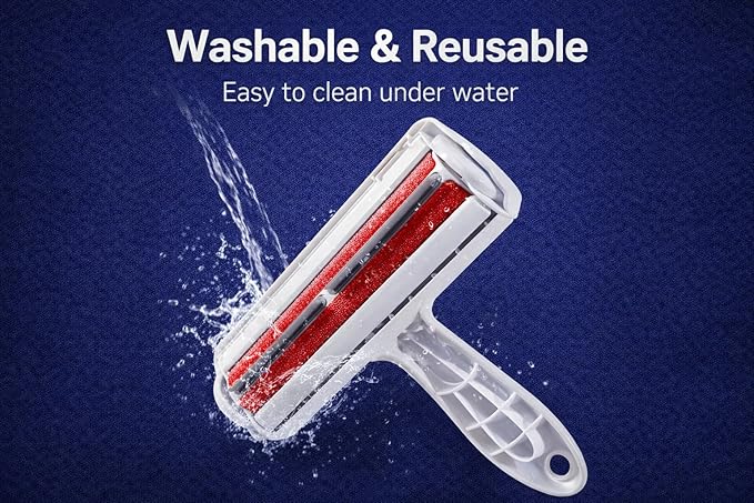 Pet Hair Remover for Furniture & Clothes – Reusable Lint Roller for Dog & Cat Hair, Fur & Dander – Couch, Car & Carpet Cleaning Tool for Pets - Eco Friendly Fur Remover - Home Pet Essentials