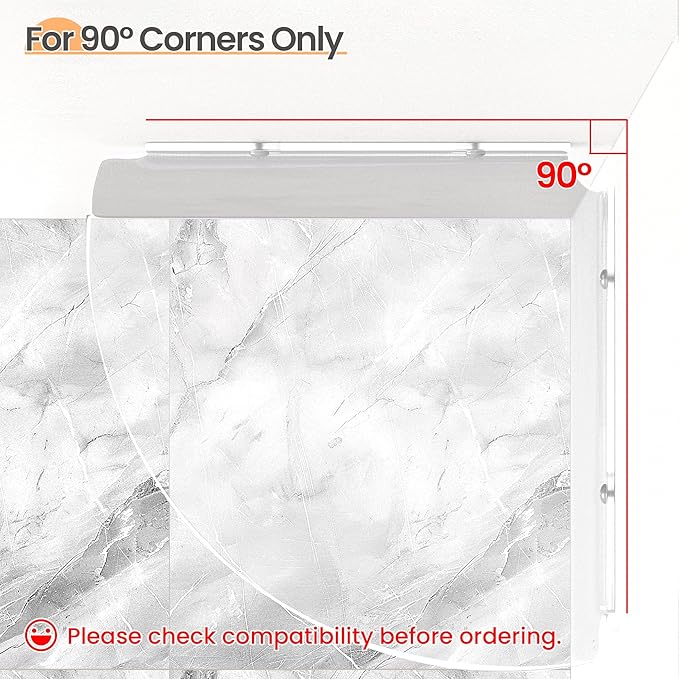 upsimples 4 Pack Acrylic Corner Floating Shelves, 10 in Clear Hanging Shelves with Cable Management Design, Wall Mounted Corner Storage Organizer for Bathroom, Bedroom, Living Room, Kitchen