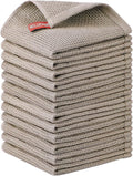 Nialnant 12 Pack Dish Towels,100% Cotton Kitchen Towels,Soft and Absorbent Kitchen Dish Rags, Dish Towels for Washing Dishes-12x12 Inch