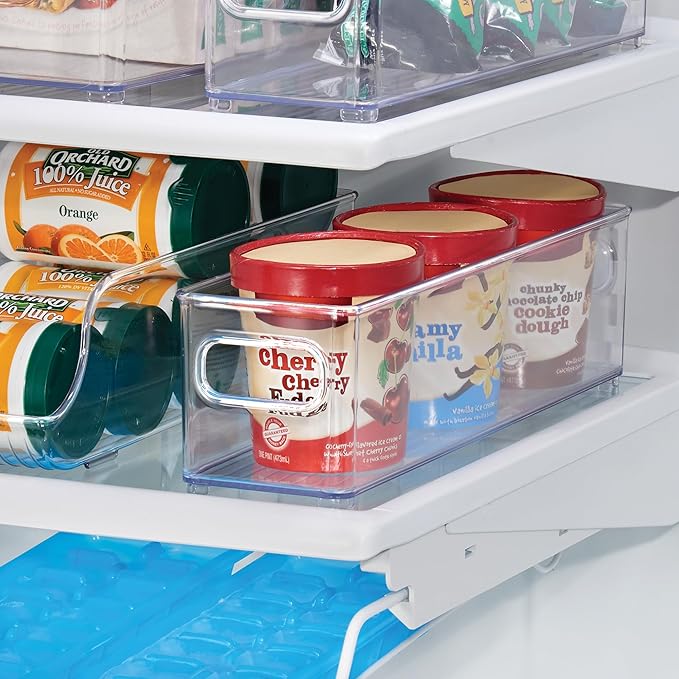InterDesign Refrigerator and Freezer Storage Container – Deep Organizer Bin for Kitchen, Clear