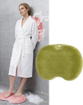 Silicone Massage Bath Mat, Shower Foot Scrubber Mat, Back Exfoliating Bath Pad for Shower, Non-Slip Suction Cups, Wall Mounted (Green)