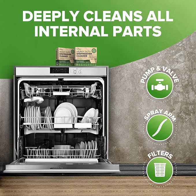 Renuv® Washing Machine Cleaner + Dishwasher Cleaner Bundle - Heavy Duty Appliance Deep Cleaning, Descaling and Deodorizing
