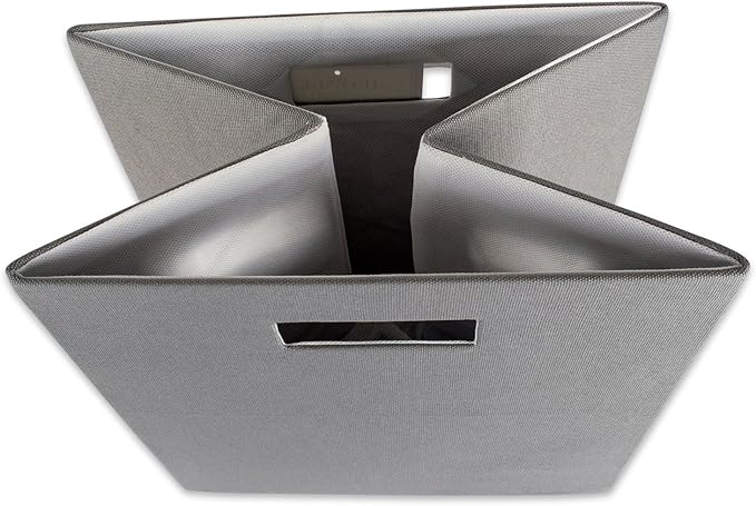 DII Poly-Cube Storage Collection Hard Sided, Collapsible Solid, Large, Gray