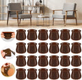 24PCS Upgraded Silicone Chair Leg Floor Protectors for Hardwood Floors, Furniture Sliders for Chair Legs, Felt Bottom Furniture Pads, Anti-Slip Round&Square Cap Covers to Scratch and Reduce Noise