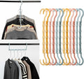 Mr. Pen- Space Saving Hangers for Clothes, 12 pcs, Pastel Horizon Colors, Plastic Multi Clothes Hangers Space Saving, 5 Slots, 360° Rotating Hooks