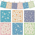 6 Packs Swedish Paper Cloths for Kitchen, Reusable Paper Towels Washable Dish Rags, Highly Absorbent Kitchen Towels Quick Drying Swedish Sponge Cleaning Dish Cloths (Ocean Series)