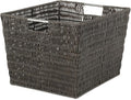 Whitmor Rattique Storage Tote Basket - Espresso