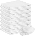 Nabob Wipers New Lint Free Cloth (300 Pack) - 100% Cotton Cleaning Rags Exact Cut - Premium White Rags for Cleaning House - White Rags for Dusting, Staining, Polishing, Painting 18"x18"