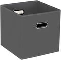 STOREONE Fabric Storage Bins Cubes Baskets Containers-(11X11X11) with Dual Handles for Shelf Closet, Nursery Home ， Bedroom Organizers, Foldable Set of 1 (grey)