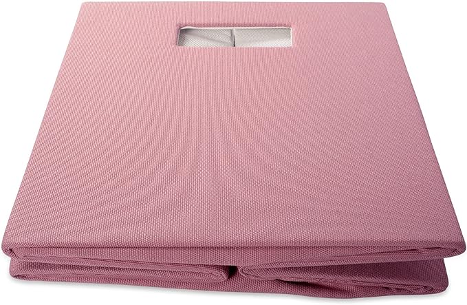 DII Poly-Cube Storage Collection Hard Sided, Collapsible Solid, Large, Rose