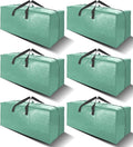 6 Pack Heavy Duty Extra Large Moving Bags W/Backpack Straps - Strong Handles & Zippers, Storage Totes For Space Saving, Fold Flat, Alternative to Box and Bin (40 gal, Teal)