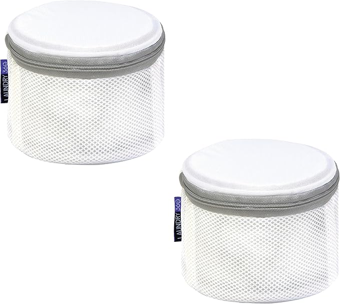 2 Pack Bra Wash Bag | Laundry | Washing and Drying | Holds 4 Full Size Bras | Panties | Socks| Micro Mesh Fabric