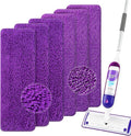 Reusable Mop Pads for Swiffer PowerMop,6 Pack Chenille and Microfiber Power Mop Pads Refills for 13 ''-15 '' SprayMop,Machine Washable Pads Replacement for Multi-Surface Floor Cleaning
