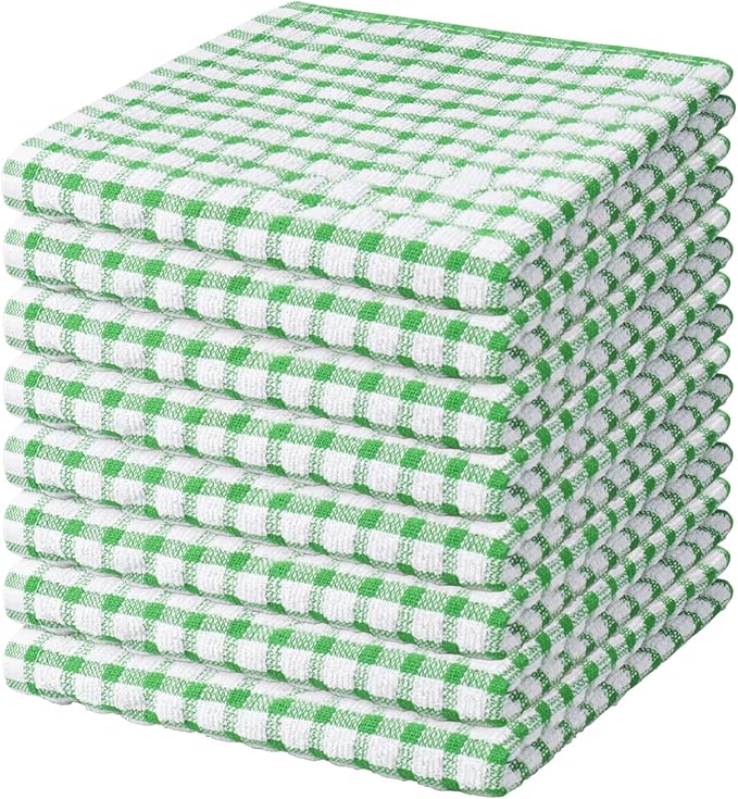 Nialnant 8 Pcs Kitchen Dish Rags,100% Cotton Kitchen Towels Soft Absorbent Quick Drying Dish Cloths for Washing Dishes,Cleaning rags-11 x 11In