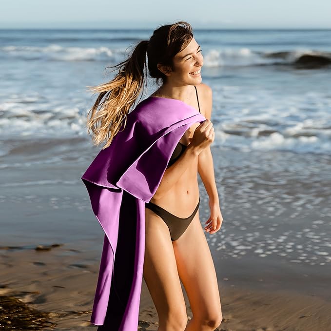 Hero Microfiber Large Beach Towel Compact for Travel (Magenta, 40" x 72")