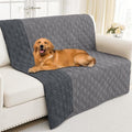 Smiry Reversible Waterproof Couch Covers for Sofa, Washable Dogs Pet Couch Covers for 3 Cushion Sofa Pet Friendly, Water Resistant Furniture Protector Slipcover, Geometric (52"x82", Grey/Dark Grey)