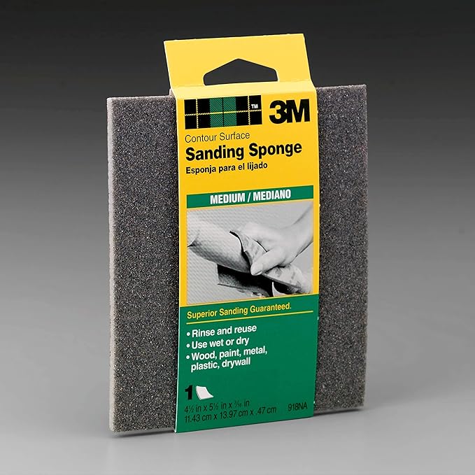 3M 918DC-NA 918 Sanding Sponge, Pack of 1,