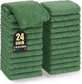 Homaxy 24 Pack Kitchen Dish Cloths (10 x 10 Inches, Grass Green), Super Soft and Absorbent Coral Velvet Dish Towels, Nonstick Oil Fast Drying Microfiber Cleaning Cloth, No Lint Household Dishcloths