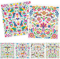 Reusable Swedish Dishcloths for Kitchen, 6PCS Mexican Talavera Otomi Cellulose Sponge Paper Towels Washable, Fast Drying Absorbent Swedish Dish Cloth for Home Cooking