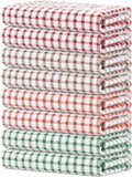 Nialnant 8 Pack Kitchen Towels, Dish Towels for Kitchen, 100% Cotton Dish Cloths for Washing Dishes, Quick Drying Reusable Cleaning Rag - 25 x 16 in