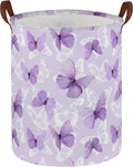Kids Laundry Hamper,Butterfly Laundry Basket Collapsible Girls Storage Baskets for Home Decor,Office,Toy Organizer,(Purple Butterfly
