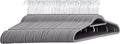 Amazon Basics Space Saving Heavy Duty Non-Slip Velvet Suit Hangers with Horizontal Tie Bar, Sturdy for Clothes Organization and Storage, Dark Gray, 50-Pack