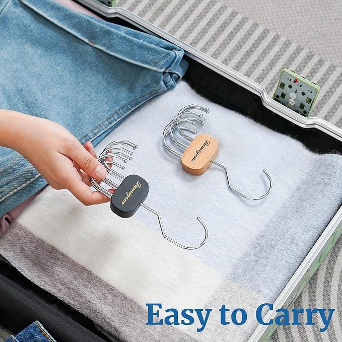 Belt Hanger, Belt Organizer for Closet,Rotatable Tie Rack,Belt Holder,Hanging Closet Storage Hook for Belt, Bra, Tank Top, Tie, Scarf, Purse,1PCS,Black