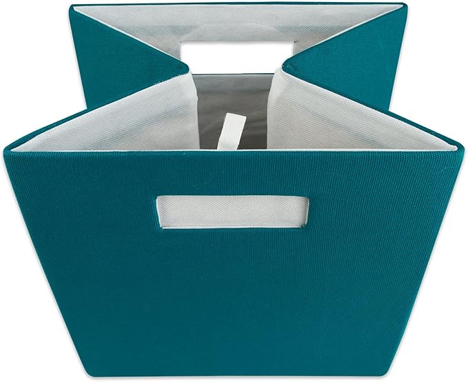 DII Poly-Cube Storage Collection Hard Sided, Collapsible Solid, Small, Teal