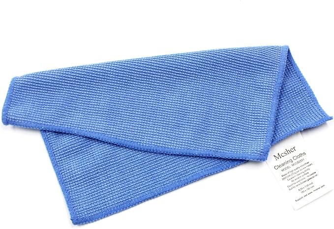 Mcsher Microfiber Cleaning Cloths - 6 Pcak, Blue, 6"x 7" Inch